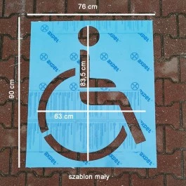 ŠABLONA parkovacie miesto pre osoby so zdravotným postihnutím, živicové podlahy
