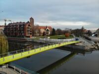 антикоррозийная защита пешеходного моста из песка во Вроцлаве, выполненная из грунта, полиуретановой эмали Telpur S 210 и промышленной эмали Telpur T 300 1